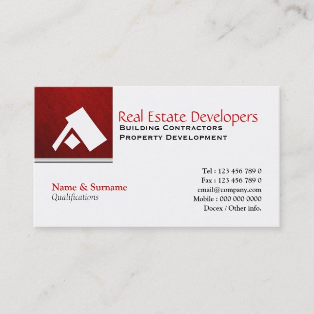 Property real estate monogram A Business Card (Front)