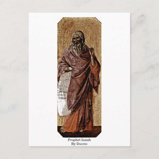 Prophet Isaiah By Duccio Postcard (Front)