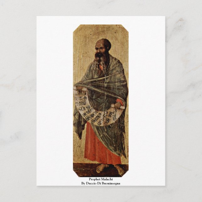 Prophet Malachi By Duccio Di Buoninsegna Postcard (Front)