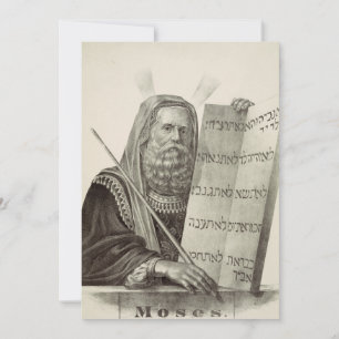 Prophet Moses with the Tablets of the Law Holiday Card