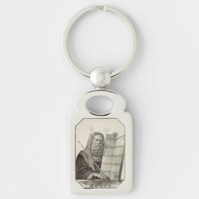 Prophet Moses with the Tablets of the Law Keychain (Front)