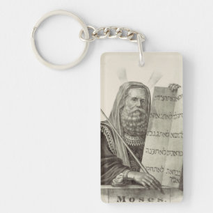 Prophet Moses with the Tablets of the Law Keychain