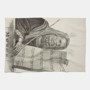 Prophet Moses with the Tablets of the Law Kitchen Towel