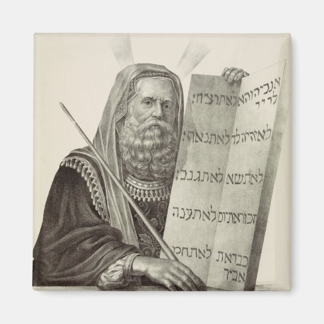 Prophet Moses with the Tablets of the Law Magnet (Front)