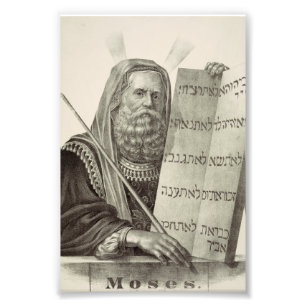 Prophet Moses with the Tablets of the Law Photo Print