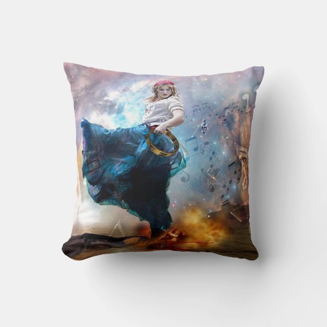 prophetic art created by Dolores DeVelde Throw Pillow (Front)