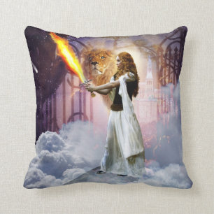 prophetic art created by Dolores DeVelde Throw Pillow