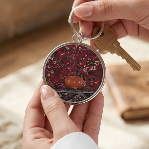Prophet's Mosque Vintage Carpet Monogram  Keychain