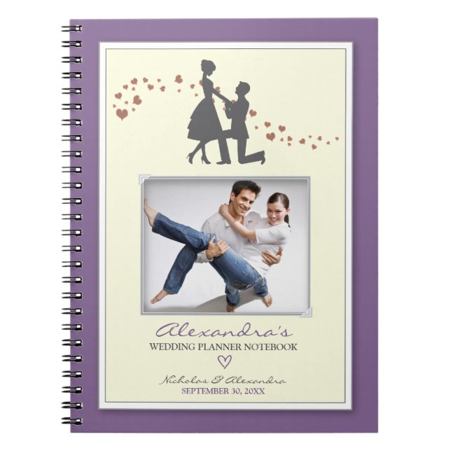 Proposal Bride's Wedding Planner Notebook (purple) (Front)
