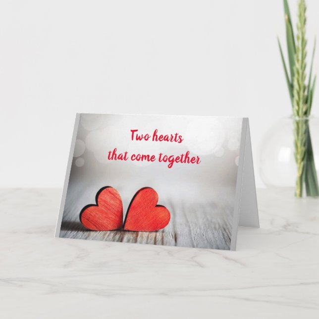 **PROPOSAL CARD** WITH 2 HEARTS COMING TOGETHER CARD (Front)