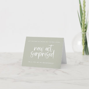 Proposal Cards Bridesmaids Act Surprised!