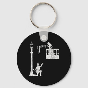 Proposal Engagement Wedding Funny For Bride And Gr Keychain