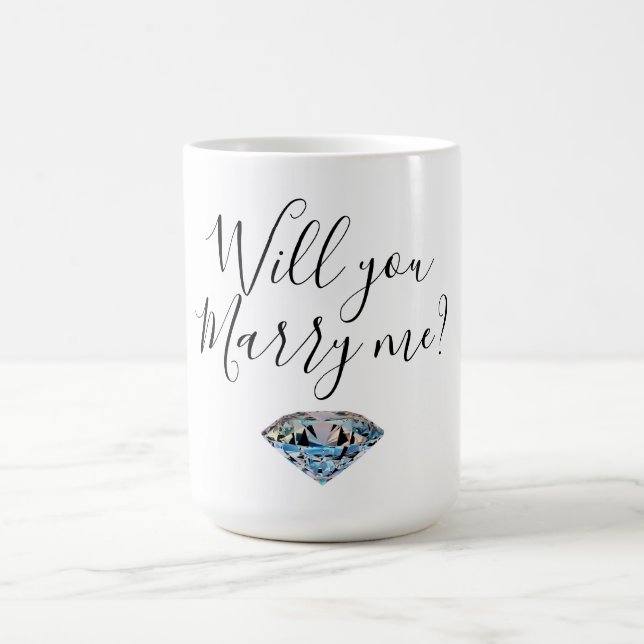 Proposal peek-a-boo surprise marry me magic mug (Center)