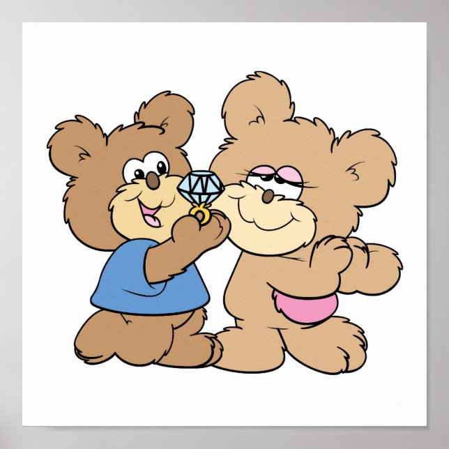 proposal wedding bears poster (Front)