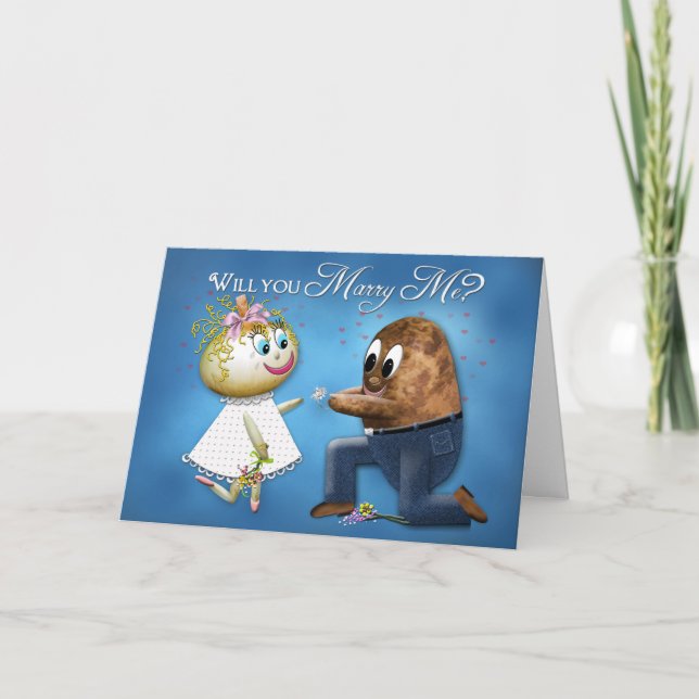 PROPOSAL - WILL YOU MARRY ME - POTATO FAMILY HOLIDAY CARD (Front)