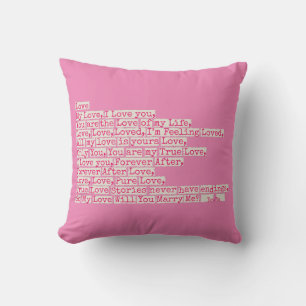 Proposal /Will You Marry Me? Throw Pillow