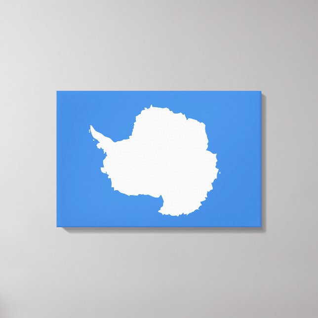 Proposed Flag of Antarctica (by Graham Bartram) Canvas Print (Front)