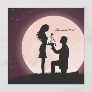 Proposition du Fiançailles Moonlight Invitation