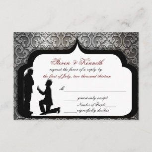 Proposition Mariage gay/Cérémonie Cartes RSVP