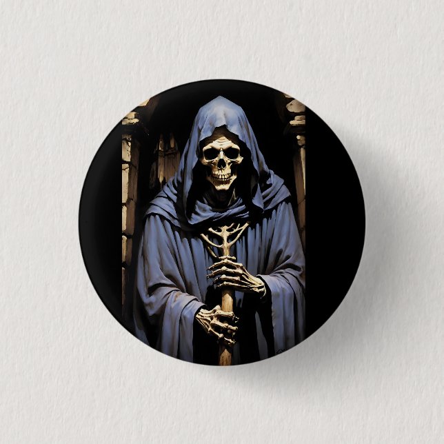 Propping Up the Reaper 1 Inch Round Button (Front)
