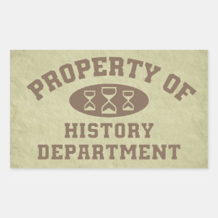 Propriété Du Sticker Du Département D'Histoire