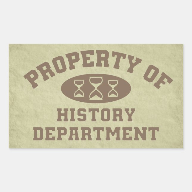 Propriété Du Sticker Du Département D'Histoire (Devant)