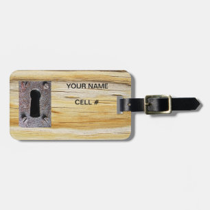 propriété étiquette étiquette bagage bois grainé k