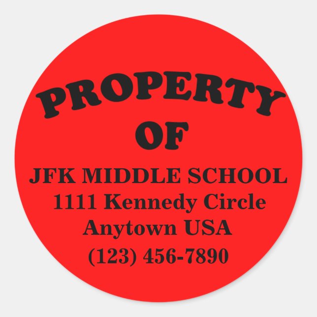 Propriété faite sur commande des autocollants (Devant)