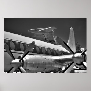 Props & Tails in Black & White Poster