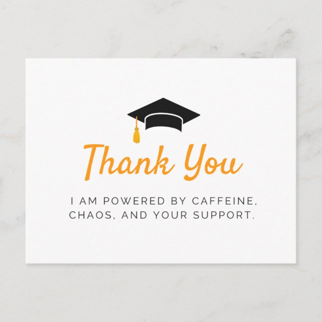Propulsé par la Carte de remerciements de la caféi (Devant)