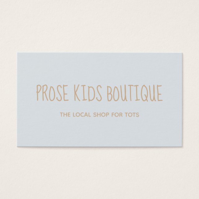 Prose Boutique Carte de visite pour votre Boutique (Devant)