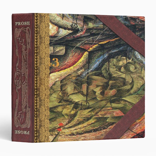 Prose/poésie, états d'esprit - classeur d'Avery (Devant/Côté)