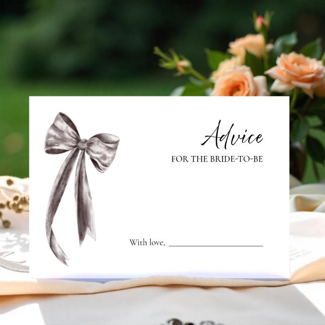 Prosecco Bridal Shower Advice for the Bride Card (Creator Uploaded)