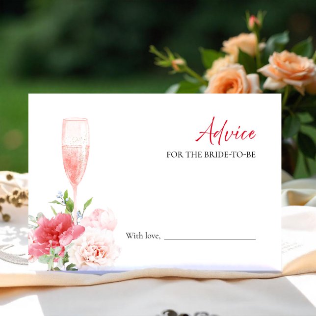 Prosecco Bridal Shower Advice for the Bride Card (Creator Uploaded)