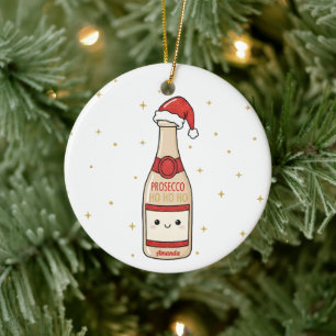 Prosecco Ho Ho Ho Funny Christmas Ornament Gift