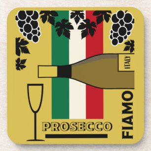 Prosecco sparkling wine   coaster