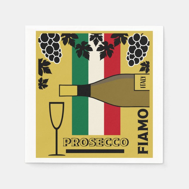 Prosecco sparkling wine  napkin (Front)