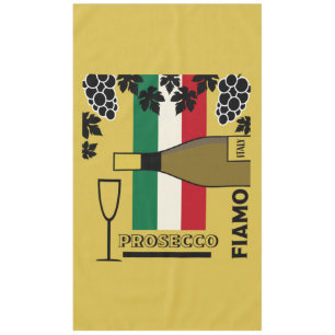 Prosecco sparkling wine  tablecloth