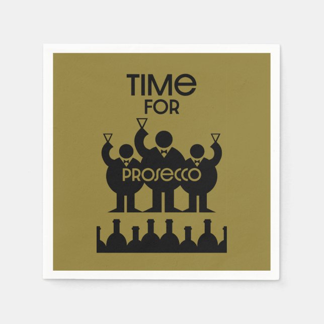 Prosecco Wine Drinkers Napkin (Front)
