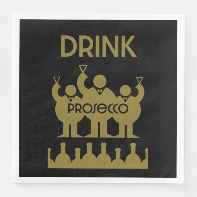 Prosecco Wine Drinkers Napkin (Front)