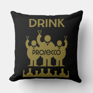 Prosecco Wine Drinkers Throw Pillow