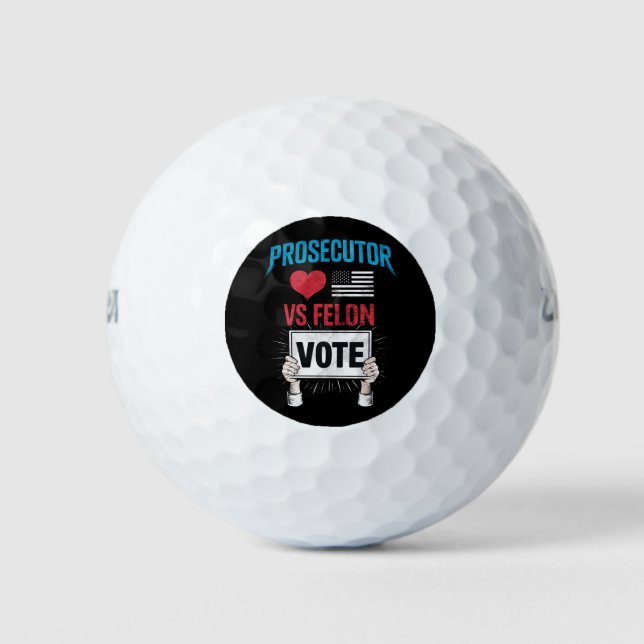 Prosecutor vs Felon Vote Golf Balls (Front)