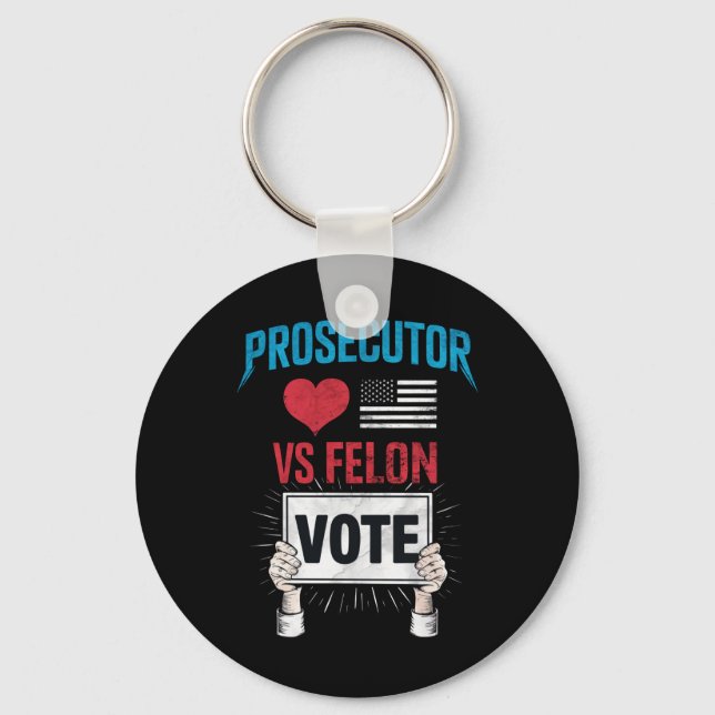 Prosecutor vs Felon Vote Keychain (Front)