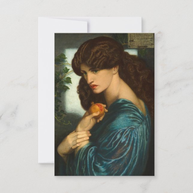 Proserpine by Dante Gabriel Rossetti Thank You Card (Front)