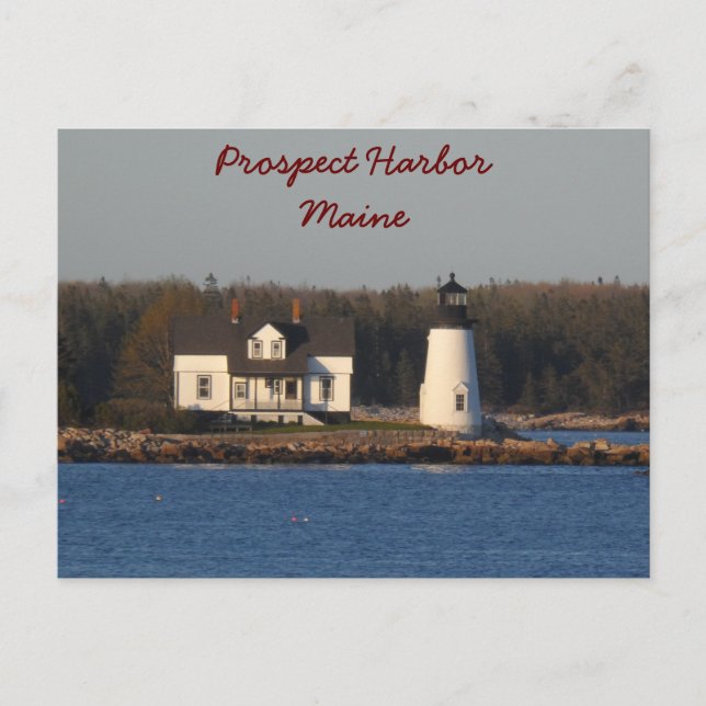 Prospect Harbour Lighthouse- Maine Postcard (Front)