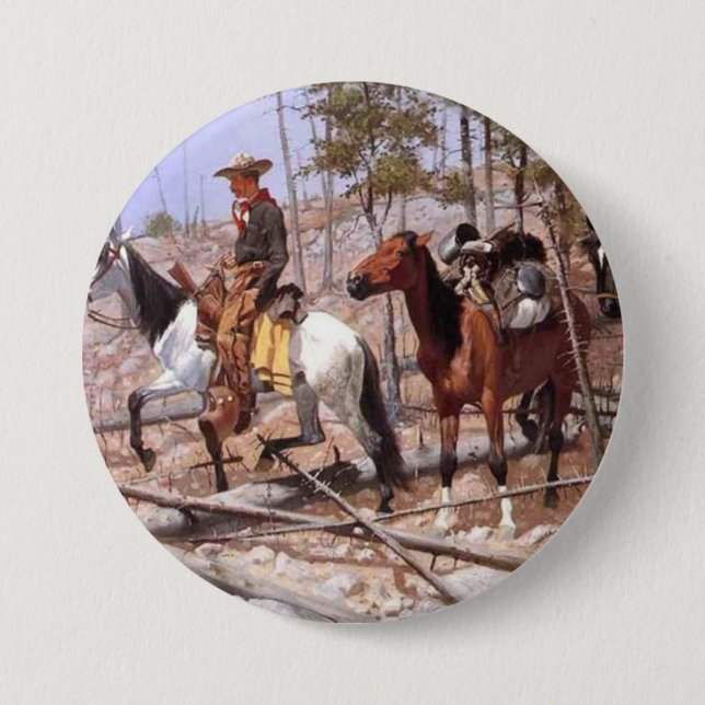 Prospecting for Cattle Range 3 Inch Round Button (Front)