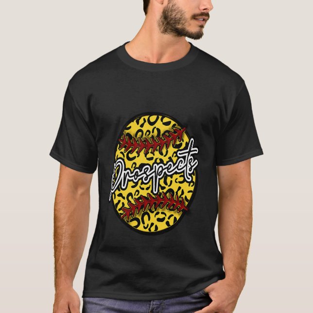 PROSPECTS Leopard Cheetah Softball Team Trendy Cut T-Shirt (Front)