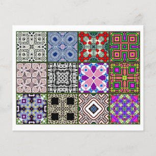 Prospectus 11,4 Cm X 14,2 Cm 12 Carreaux différents pour le thé - Pliage à l'or