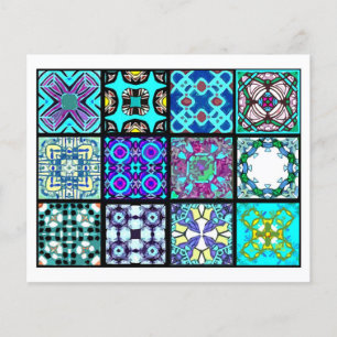 Prospectus 11,4 Cm X 14,2 Cm 12 Carreaux différents pour le thé - Pliage à l'or