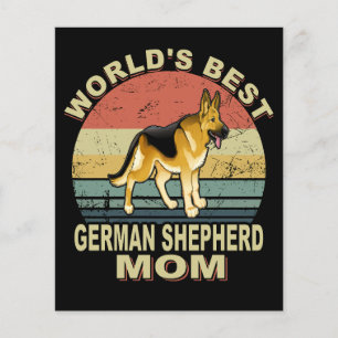 Prospectus 11,4 Cm X 14,2 Cm 1 Meilleur berger allemand au monde Maman Vintage